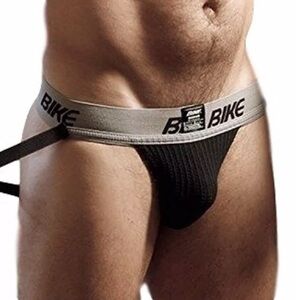 BIKE Vintage Rare Men Jockstrap 2” Waistband Supporter Black Size XXL